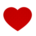 Eat Slow Live Longer Lick Mat Lovely Heart Red - Image 2