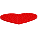Eat Slow Live Longer Lick Mat Lovely Heart Red - Image 3
