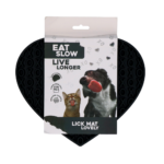 Eat Slow Live Longer Lick Mat Lovely Heart Grey
