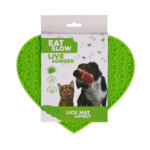 Eat Slow Live Longer Lick Mat Lovely Heart Green