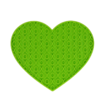 Eat Slow Live Longer Lick Mat Lovely Heart Green - Image 2