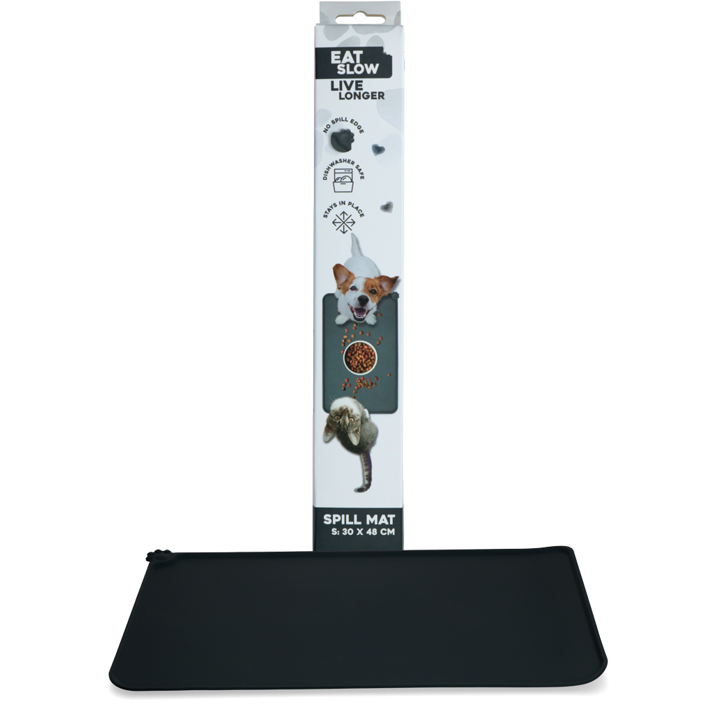 Eat Slow Live Longer Spill Mat S Grey