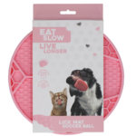 Eat Slow Live Longer Lick Mat Soccer Ball Pink