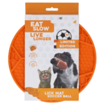 Eat Slow Live Longer Lick Mat Soccer Ball Orange (Limited Edition EC)