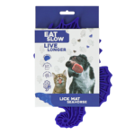 Eat Slow Live Longer Lick Mat Seahorse Blue