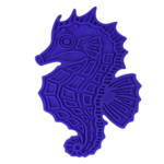 Eat Slow Live Longer Lick Mat Seahorse Blue - Image 2