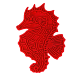 Eat Slow Live Longer Lick Mat Seahorse Red - Image 2
