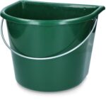 Bucket with flat side 15 l Green