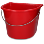 Bucket with flat side 15 l Red