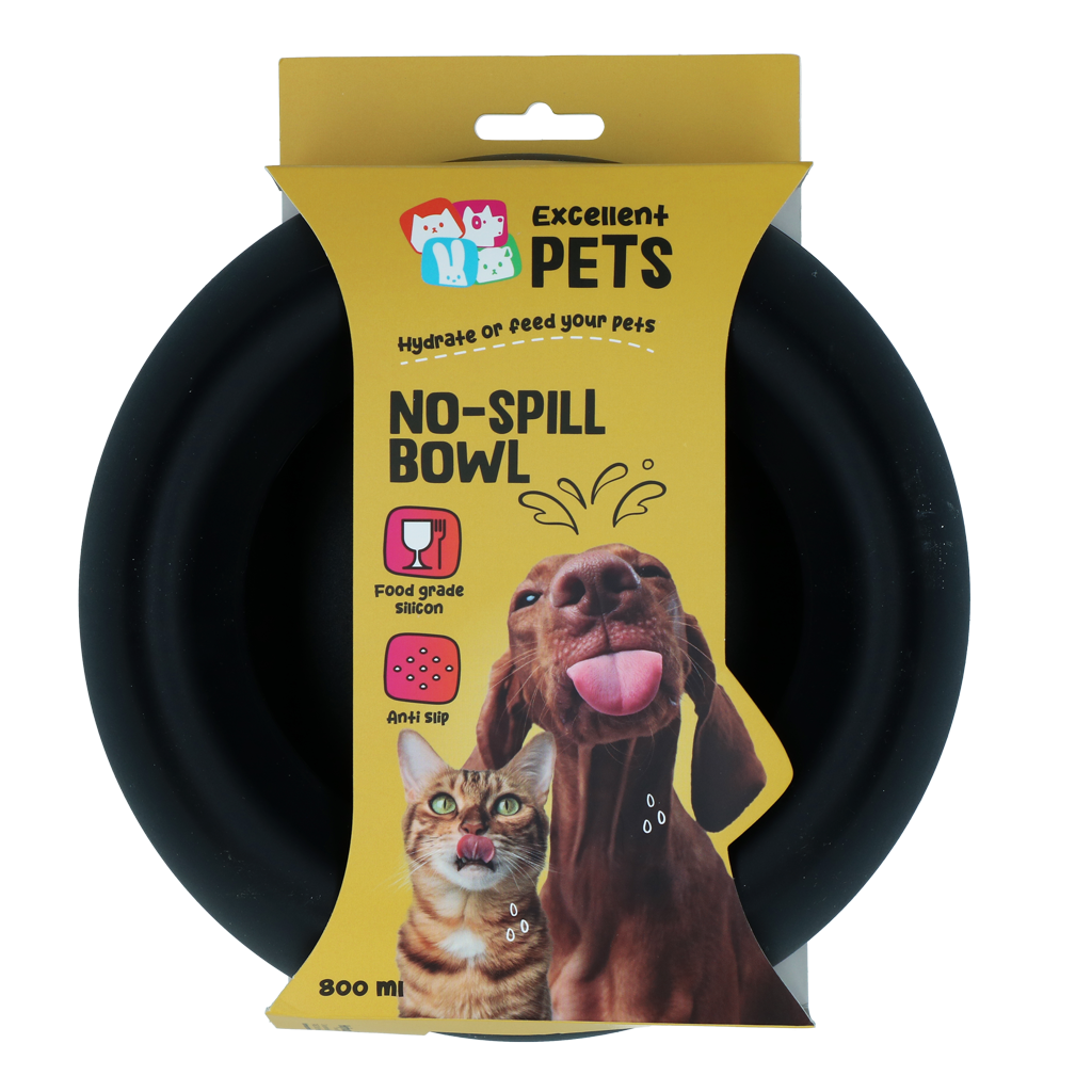 Excellent Pets No-Spill Bowl 800ml Antracite M