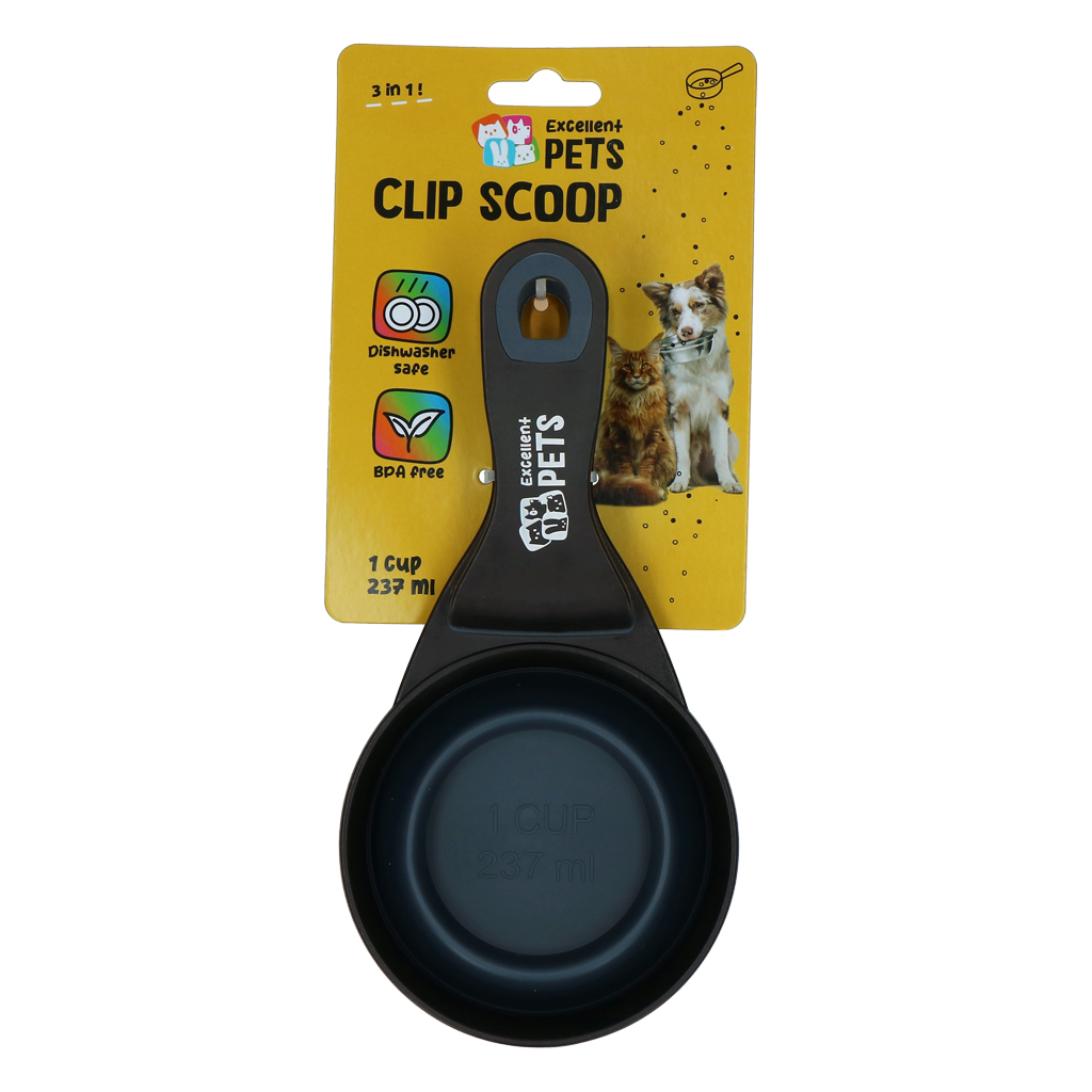 Excellent Pets Feeding Scoop with Locking Clip 1 cup