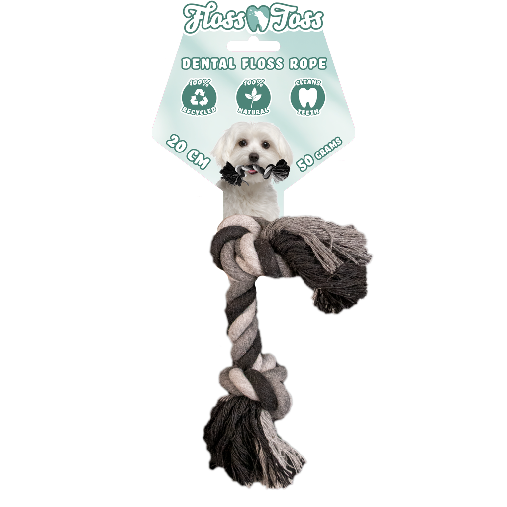 Floss Toss Dental Rope 2 Knot - 20 cm