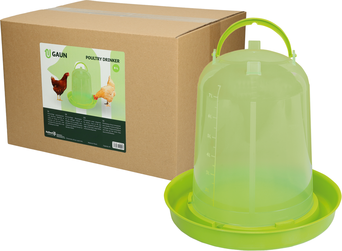 Gaun Poultry Drinker Green Lemon 8 l
