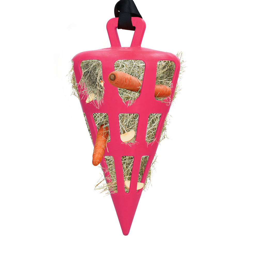 Hay Slow Feeder Fun & Flex Carrot Pink