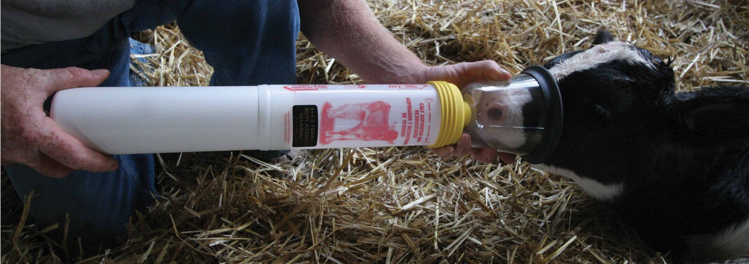 Calf rescuer respiration pump