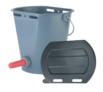 Calf bucket plastic + Teat 2-sided Flat