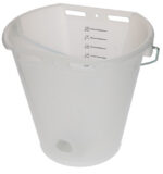 Calf bucket white transparent 2-sided flat Transparant wit