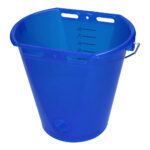 Calf bucket white transparent 2-sided flat Transparant blauw