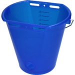 Calf bucket white transparent 2-sided flat Transparant blauw - Image 3