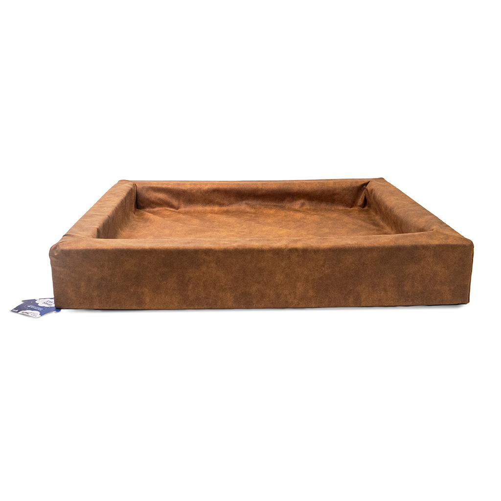 Let's Sleep Comfy Cushion Dog Basket L Cognac