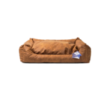 Let's Sleep Sweet Dreams Dog Basket w/ Cushion L Cognac