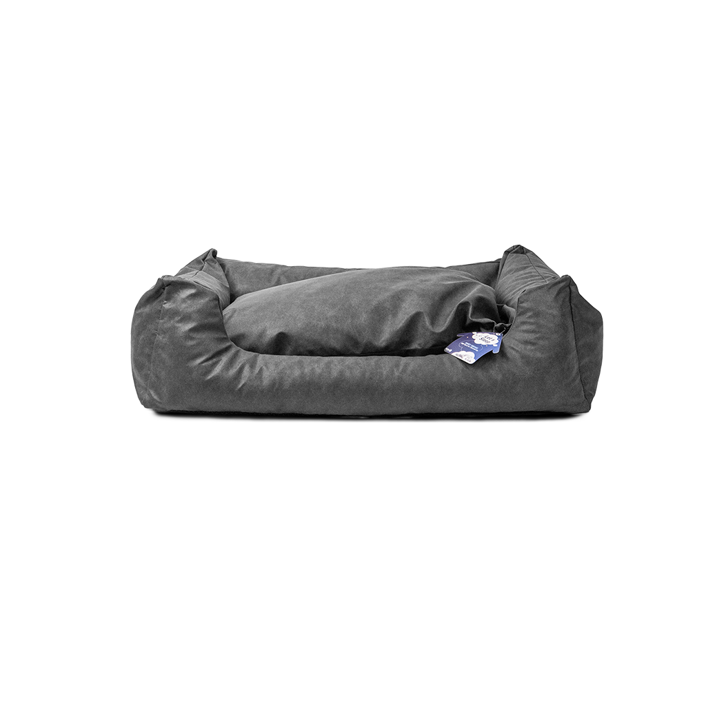 Let's Sleep Sweet Dreams Dog Basket w/ Cushion L Anthracite