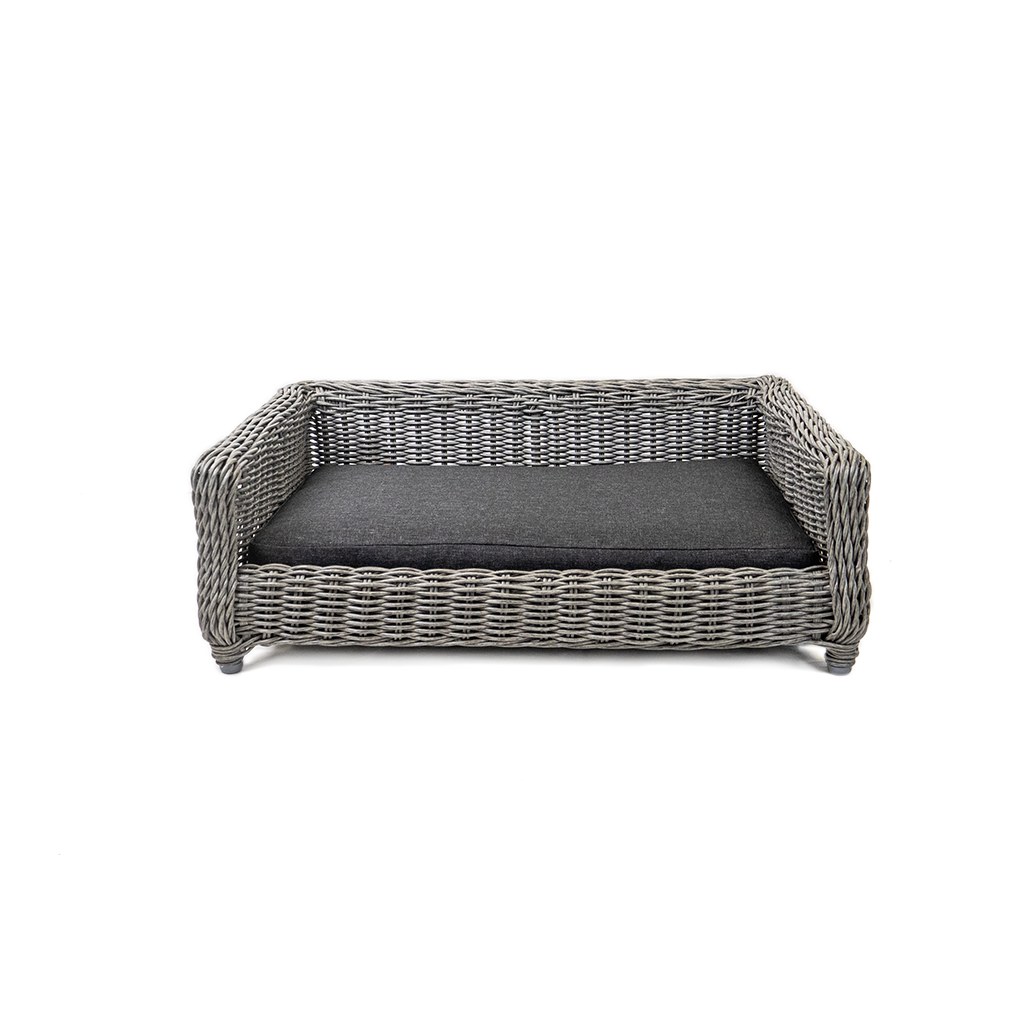 Let's Sleep Cozy Basket Wicker Dog Basket M Anthracite