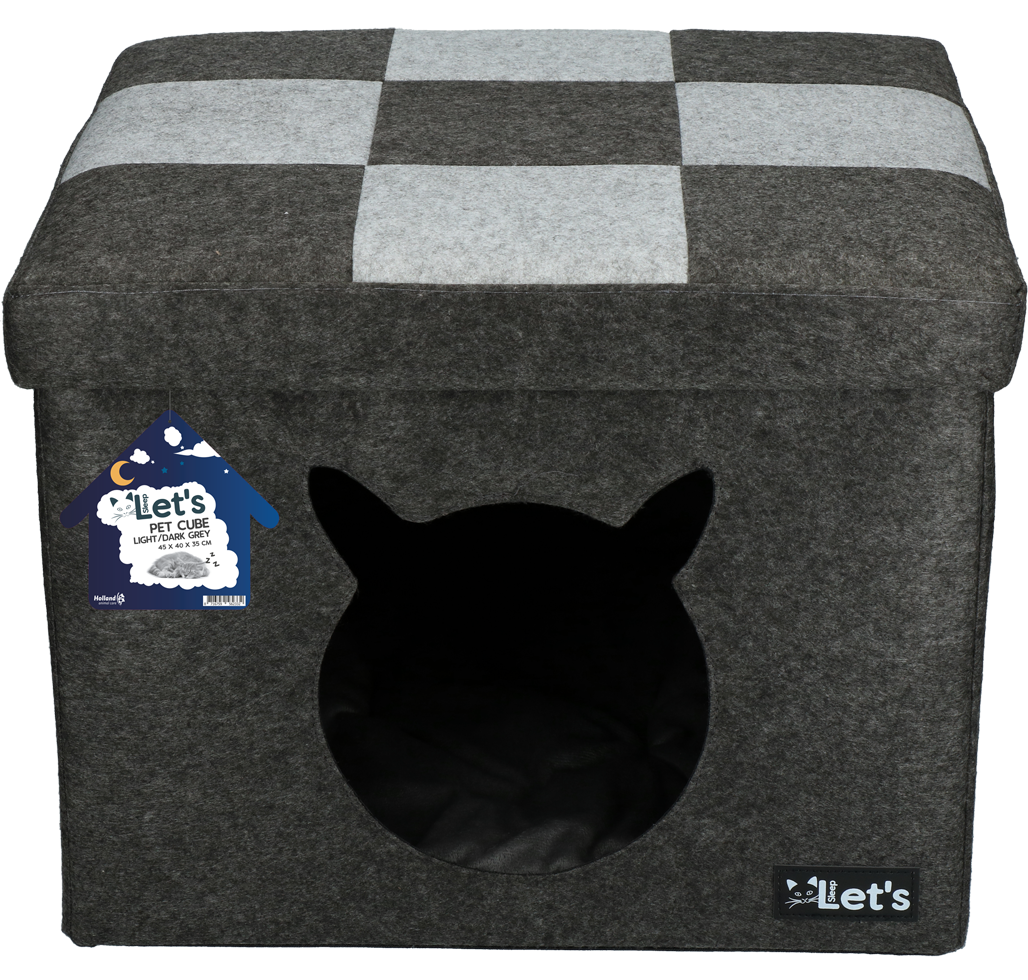 Let's sleep Pet Cube Light/Dark Grey