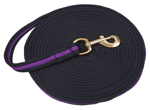 Lunge Whip soft lux black with muskuton 8 m Purple