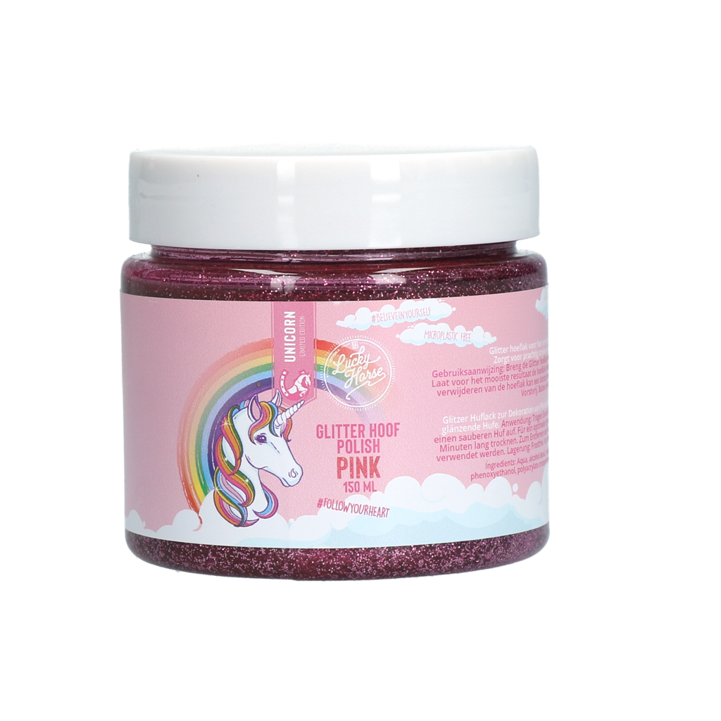 Lucky Horse Glitter Hoof Polish Pink