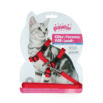 Pawise Kitten Harness With Leash Red/Blue S - Image 2