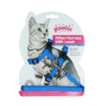 Pawise Kitten Harness With Leash Red/Blue S - Image 3