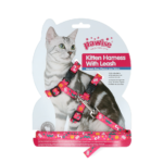Pawise Kitten Harness With Leash Pink/Purple - Image 2