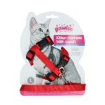 Pawise Kitten Harness With Leash Red/Blue L - Image 2