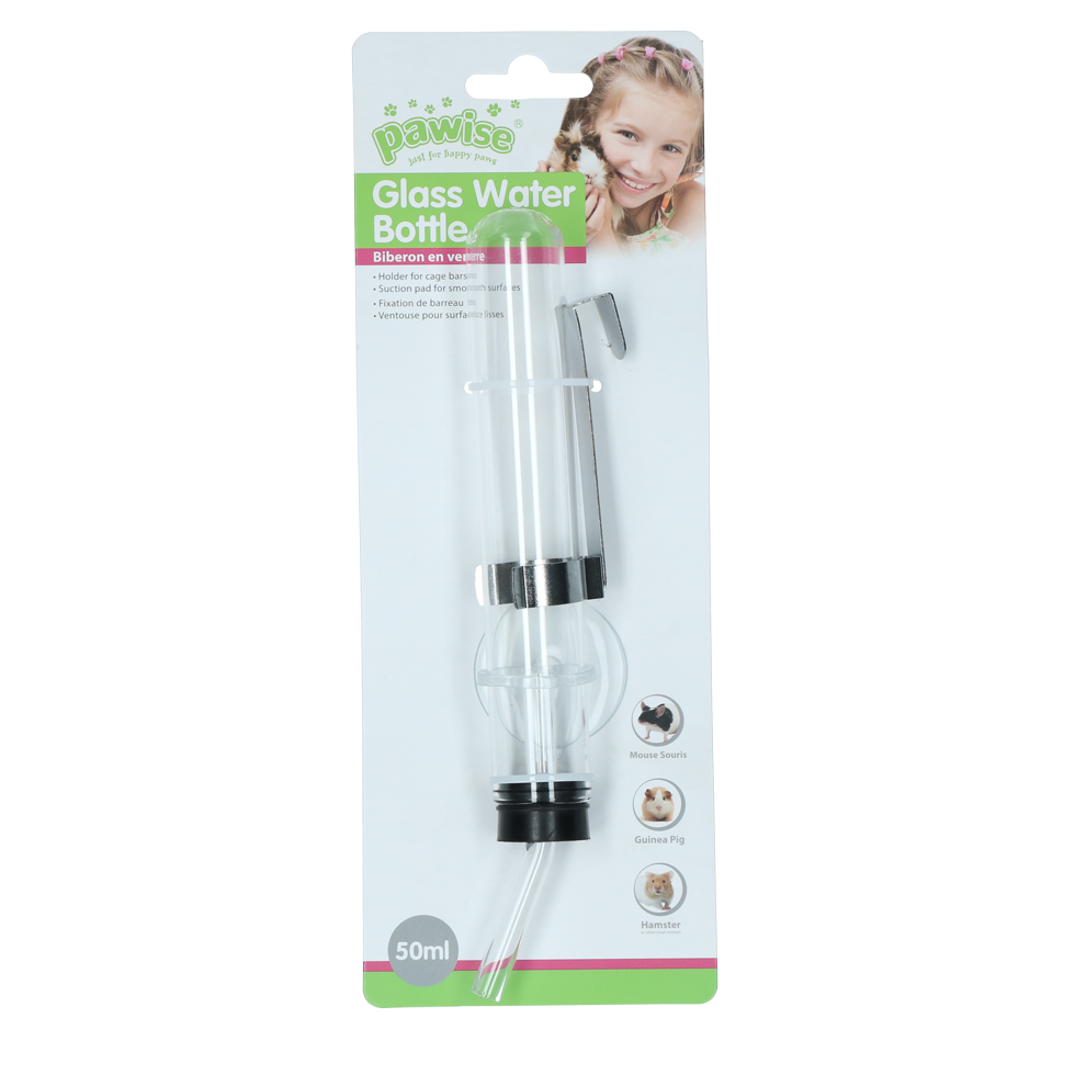 Pawise Hamster Glass Water Bottle