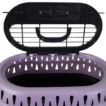 Petmate Top Load Cat Kennel Pearl Bubble Grape - Image 2