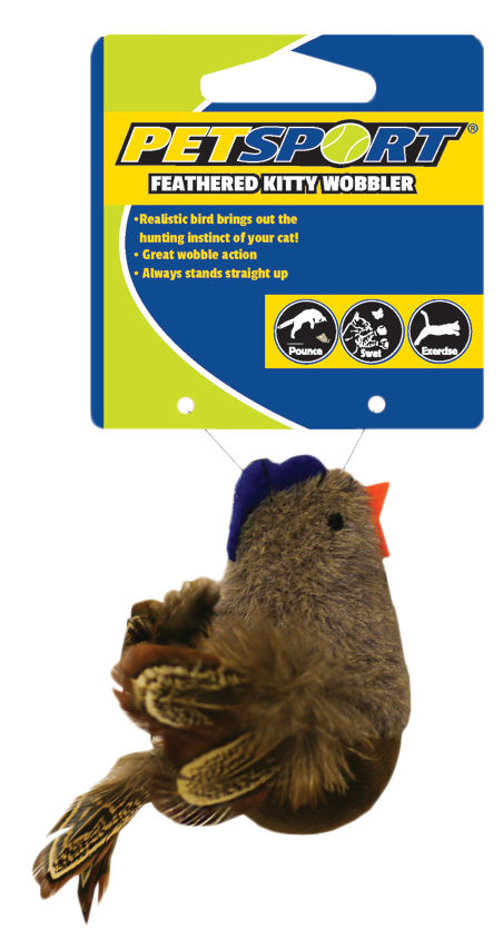 Petsport Feathered Kitty Wobbler Brown