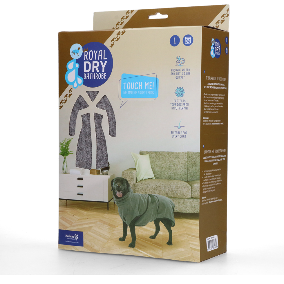 ROYA0034 Royal Dry Bathrobe For Dogs L - Image 1