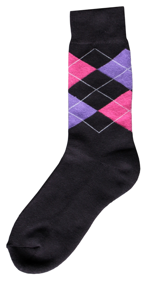 Equestrian Socks d.grey/pink/purple 43-46