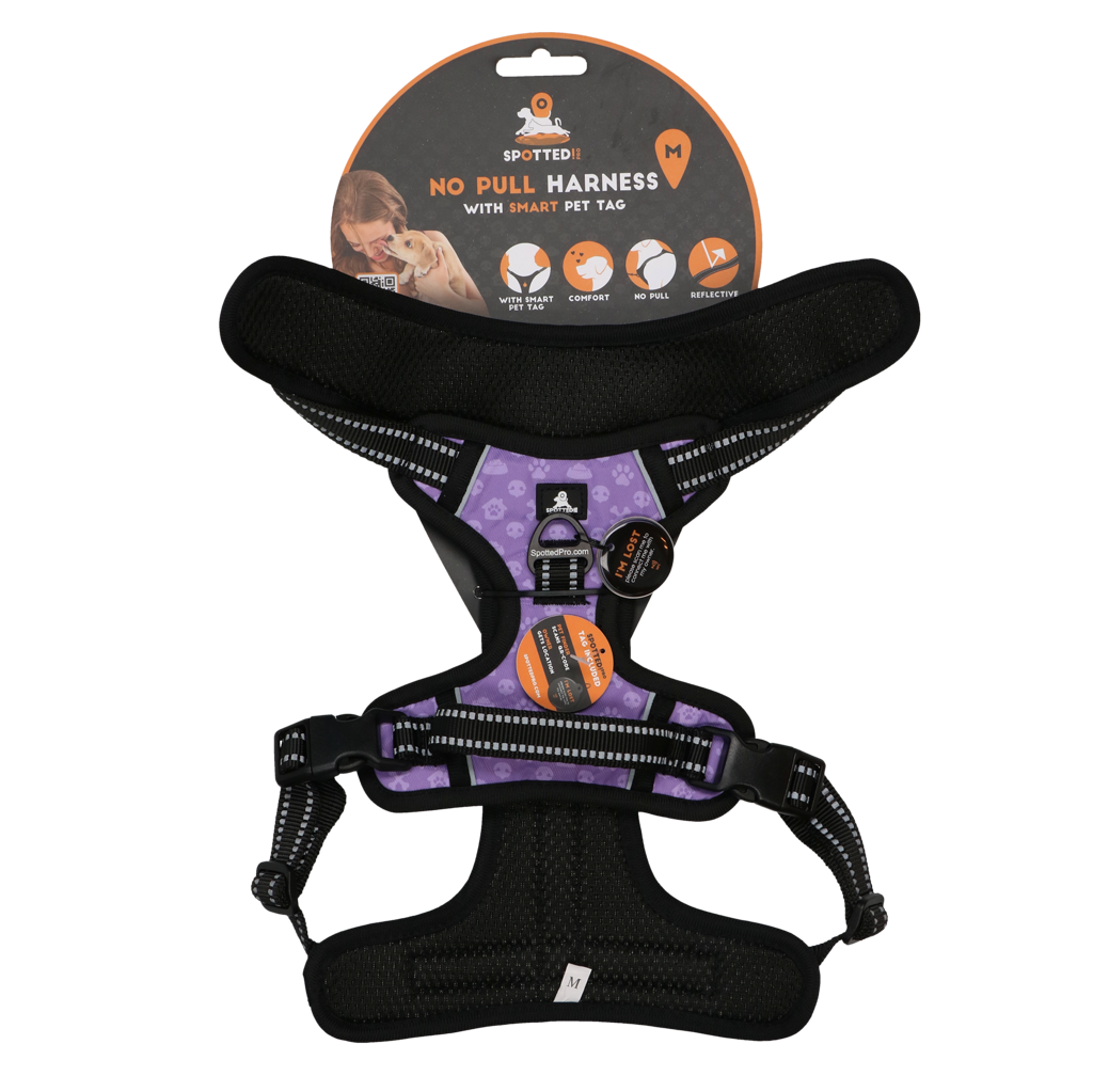Spotted! Pro No Pull Harnas Puple M
