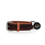 Spotted! Pro Leather Collar Brown 2.5 x 40 cm