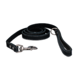 Spotted! Pro Leather Dog Leash Black