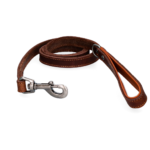 Spotted! Pro Leather Dog Leash Brown