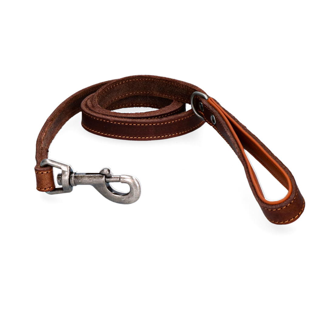 SPOT0040C Spotted! Pro Leather Dog Leash Brown - Image 1