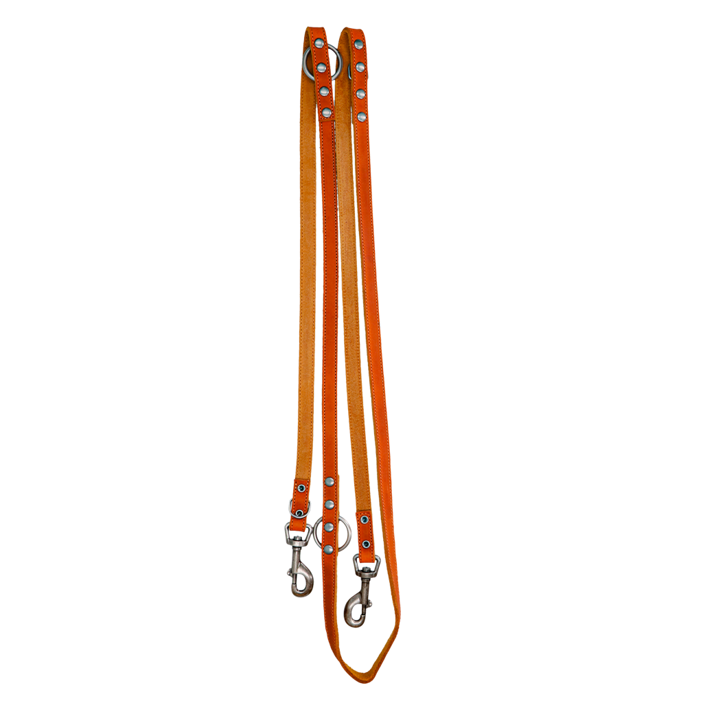 Spotted! Pro Leather Training Leash Cognac 2 x 250 cm