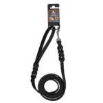 Spotted! Pro Leather Show Leash Black 1.2 x 180cm (Bolt Snap) - Image 2