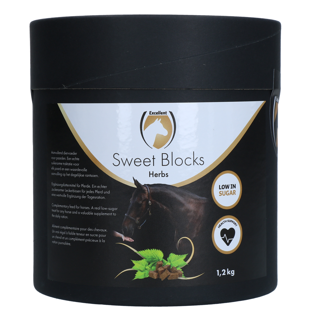 SWEE007AD Excellent Horse Sweet Blocks Herbs 1,2 kg - Image 1
