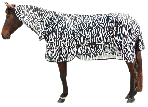 Fly & Eczema Blanket Zebra with neck-section 195cm 205 cm
