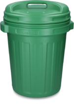 Storage Bucket with lid Black 40 litres Green - Image 2