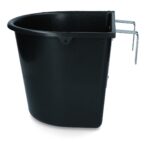 Feed trough 15 l with hooks Black